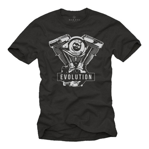 Shirt uomo nera biker - t-shirt,