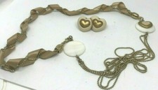  THUN COLLANA PRESTIGE MADAME CON CUORE E MADREPERLA,  PIU' SPILLA A DUE CUORI