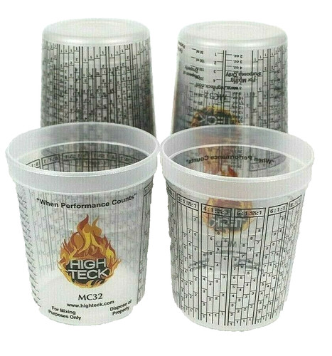 Plastic paint mixing cups - paint,