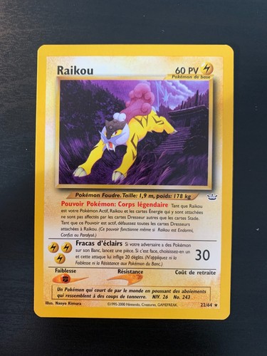 Carte pokémon raikou 22 - carte,