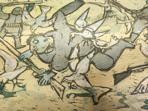 Quadro litografia mino maccari - quadro,