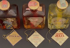 Bottiglie speciali decorate: STOCK 84, LANGS e JULIA - VINTAGE - Da collezione