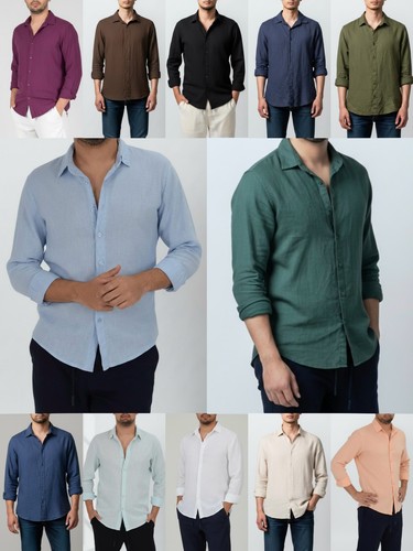 Camicia uomo 100 lino - uomo,