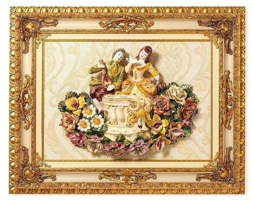 Quadro porcellana capodimonte - porcellana,
