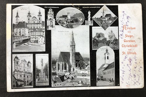 Cartolina chiese steyr - steyr, /