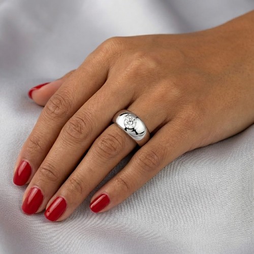 Anello uomo solitario classico