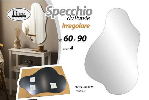 Specchio parete irregolare - specchio,