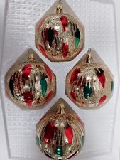 4 palline di Natale vintage