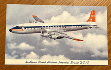 Northwest Orient Airlines Imperial Service DC 7C Originale anni 50