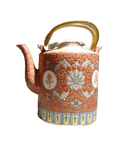 Teiera vintage cinese - , rossa