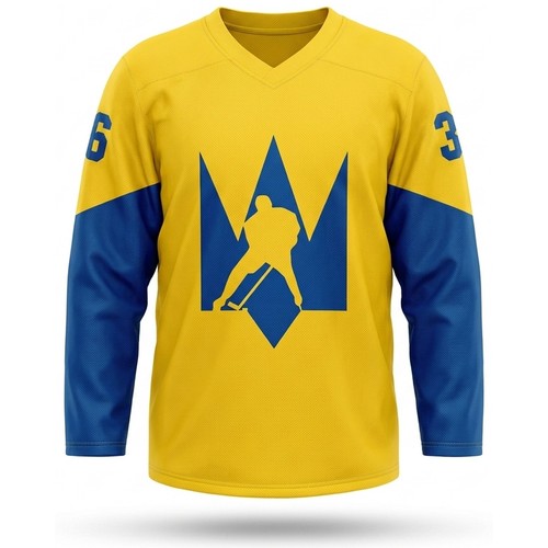Maglia hockey ucraina giallo - maglia,