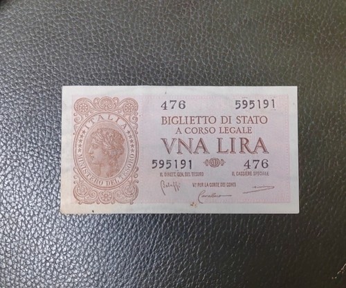 Banconota regno italia - d'italia, una