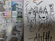 Monster Musume Sketch And Signed By Okayado Attenzione Leggere La Descrizione !!
