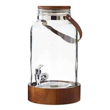 Distributore Succhi Big Jar con Base in Acacia a Manico 5,8 lt - LEONE