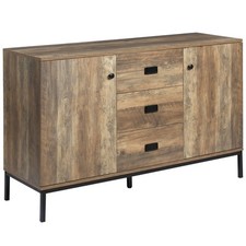 HOMCOM Credenza Moderna con 2 Armadietti a 2 Ante e 3 Cassetti Marrone
