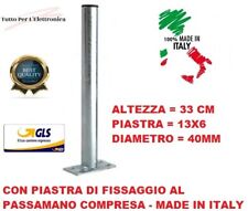Supporto Per Palo Antenna Dritto Passamano Ringhiera WI FI Balcone Parabole