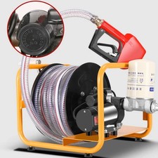 Pompa Trasferimento Carburante 12V/24V/220V Elettropompa Diesel Pompa di Rifornimento Alta Potenza 