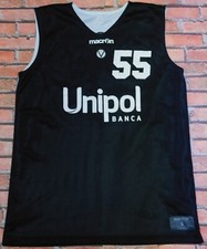 VIRTUS UNIPOL BOLOGNA n°55 MAGLIA SHIRT MAILLOT CANOTTA BASKET DOUBLE FACE tg S
