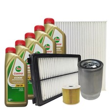 Kit Tagliando Hyundai Tucson 1.6 CRDi 85 KW 100 KW 4 Filtri 5 Olio 5W30 Castrol