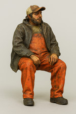 TG43 - Pescatore seduto moderno scala 1/12 | Modellino in scala nave equipaggio figure