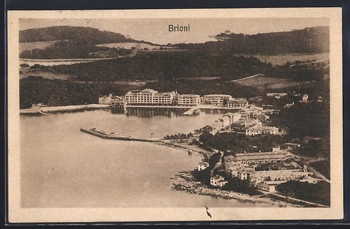 Ansichtskarte brioni ort an - ansichtskarte,