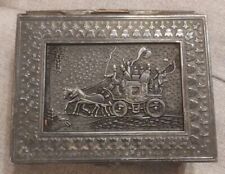 ANTICO COFANETTO IN METALLO INCISO - STILE ART NOUVEAU - VINTAGE DA COLLEZIONE