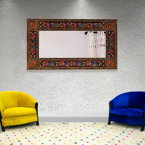 Cornice specchio nera