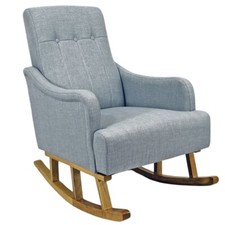 Sedia a dondolo in legno con