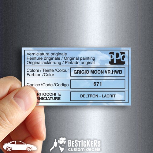 Adesivo etichetta ppg fiat - 1,