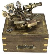 Ottone Nave Sestante IN Legno