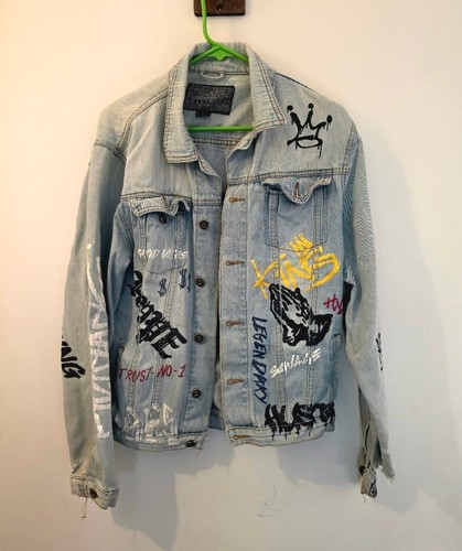 Giacca denim graffiti brooklyn - giacca,
