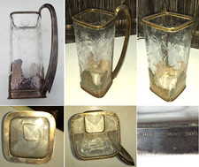 VASO O COPPA ANTICA IN CRISTALLO E ARGENTO 900  ANTICA GIOIELLERIA MUSY A TORINO