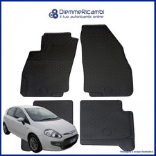 TAPPETI - TAPPETINI IN GOMMA 3D NERI PER FIAT PUNTO EVO DAL 2009 IN POI