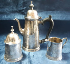 Vintage 3 Piece Set Caffè / Tè Set Pot Sugar Creamer Vintage anni 60