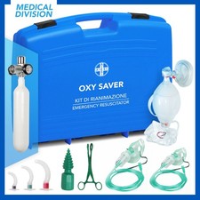 Kit di Rianimazione ossigeno con bombola ricaricabile pallone ambu ed accessori