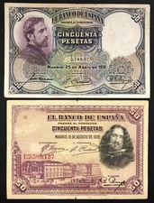 spain spain 50 pesetas 1928 +