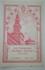 MILANO XVII CONGRESSO FILATELICO ITALIANO 1930 CARTOLINA D'EPOCA ANNULLO SPECIAL