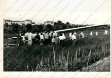 1957 MANIAGO Aliante tedesco atterraggio di fortuna Sacile Pordenone Fotografia