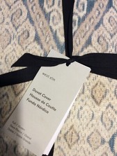 Copripiumino Completo West Elm Peyton Ikat F/Q/Regina Marina Blu Diamante Ikat Cotone