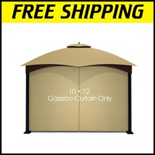 Elegante pannello privacy esterno per gazebo 10' x 12' - tenda kaki facile installazione