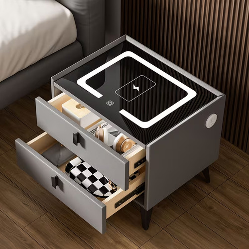 Comodino moderno con luce led - comodino,