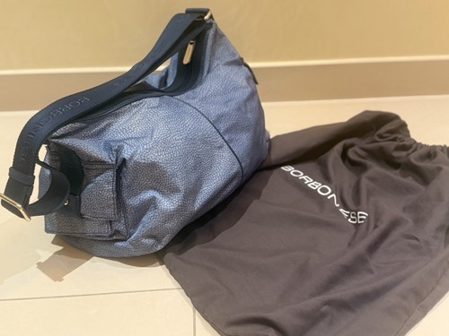 Borbonese borsa tracolla blu - borbonese,