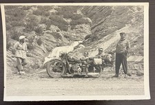 Splendida Vecchia Foto (cm 18x12) anni '40 BMW R75 (o R12?) - Passo Stelvio?