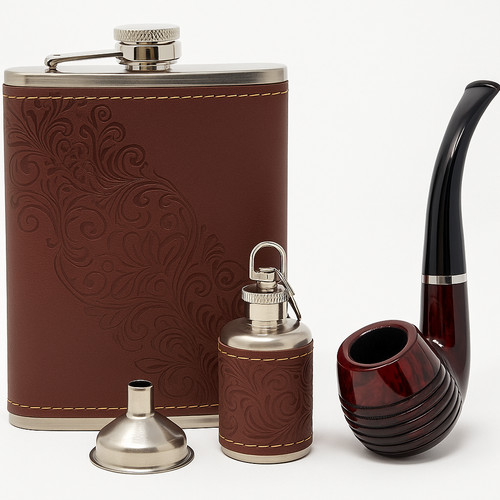 Luxury hip flask pipe - pipe, gift