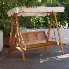 Dondolo Legno 3 Posti Bianco