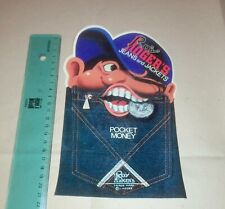 Adesivo stickers vintage ROY ROGER'S Jeans and jacket/Pocket Money ( 20 cm )