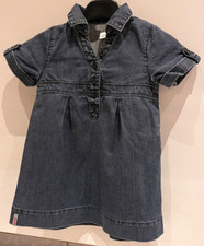 vestito dolce okaidi bambina - jeans - taglia 80 blu, molto carino, 100% cotone