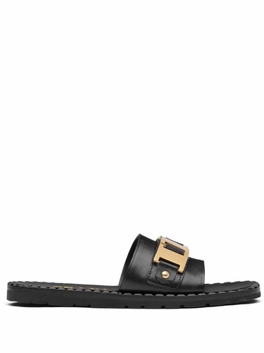 Prada sandalo nero pelle - prada,