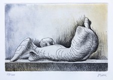 Henry MOORE "Reclining Figure - Right"  1976 Incisione originale firmata