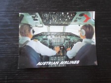 AUSTRIAN AIRLINES COCKPIT DC 9 SUPER 80 MD 80 VINTAGE POSTCARD OLD